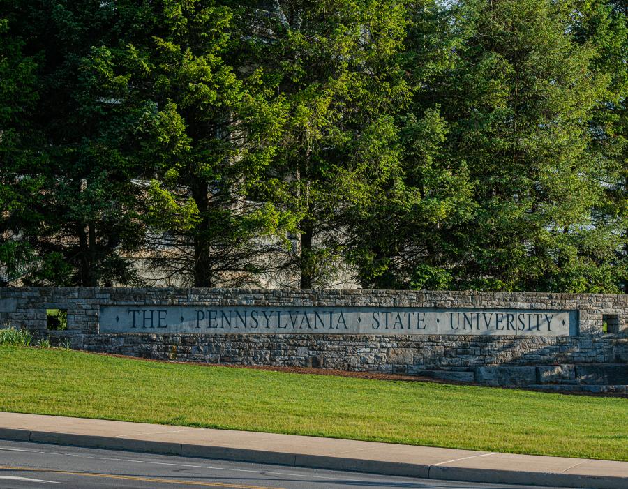 The Pennsylvania State University Sign by Beaver Stadium