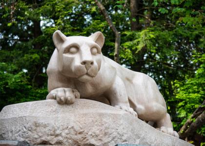 A photo of the Nittany Lion Shrine 