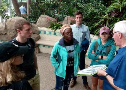Students at Phipps Conservatory
