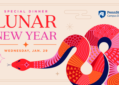 2025 Lunar New Year Dinner Event Graphic