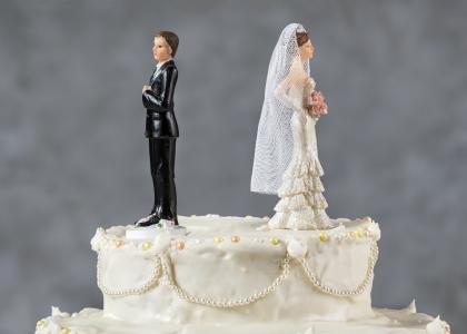 wedding cake topper split