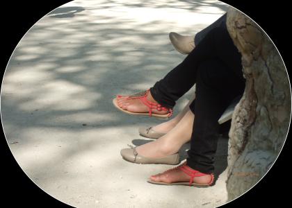 womens legs in sandals