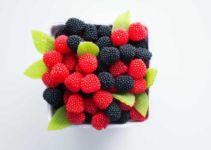 Fresh berries in a box