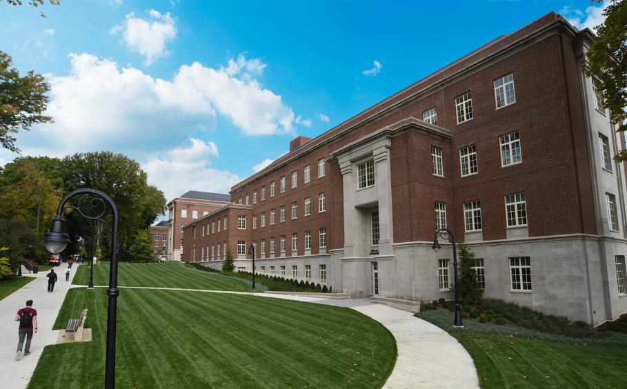 Health and Human Development Buildings on the Old Main mall.