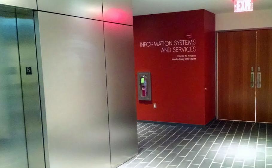 Entrance to ISS tech services.