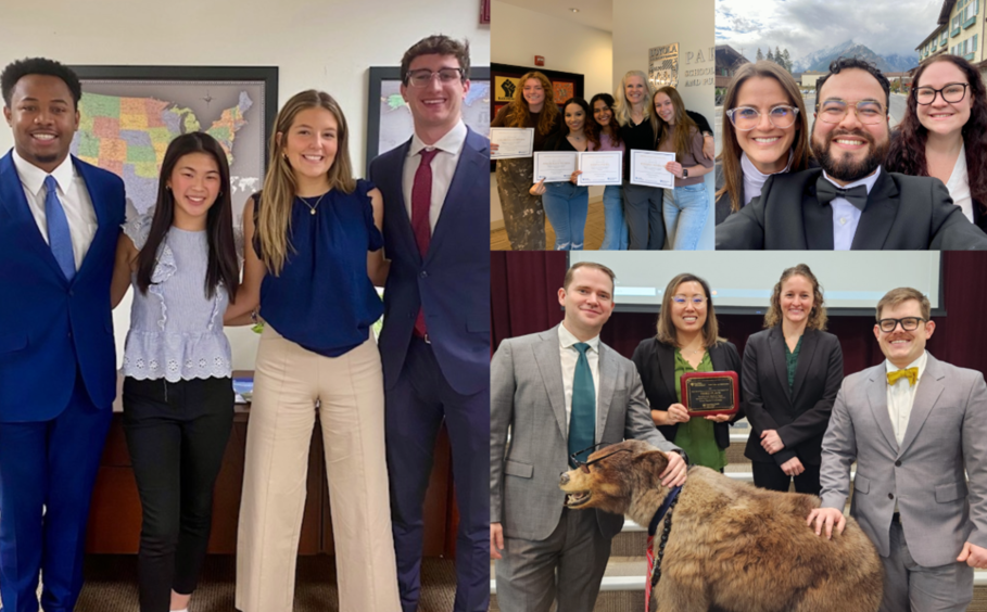 Collage of four teams from the 2023 case competition.