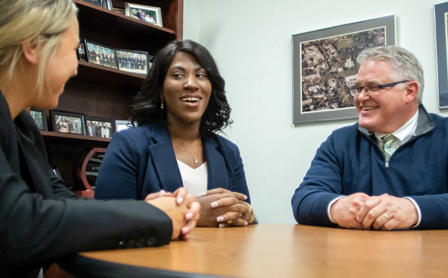 A meeting with health administrators at Mount Nittany 