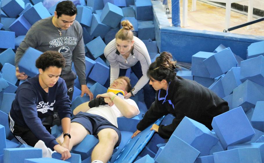 Foam Pit Spineboarding