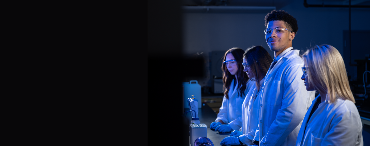 students in lab setting